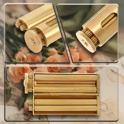 Antique Style Brass Material Manual Mechanical Feeling Tobacco Rolling Machine Retro Nostalgia 70MM